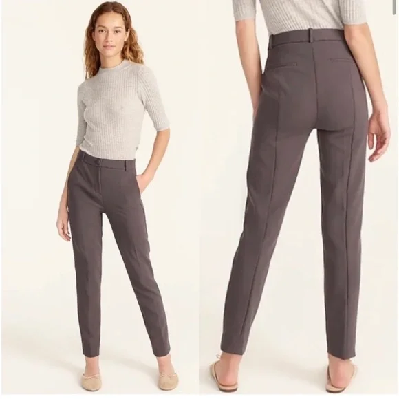 J. Crew Cameron High Rise Trousers (dark grey) - Picture 1 of 5
